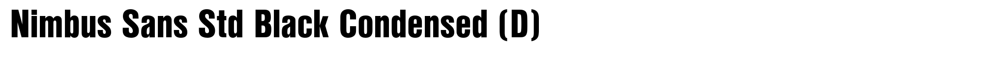 Nimbus Sans Std Black Condensed (D) image